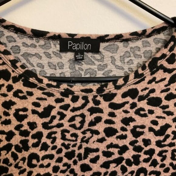 Pink and black animal print dress, medium, with pockets - Picture 2 of 5